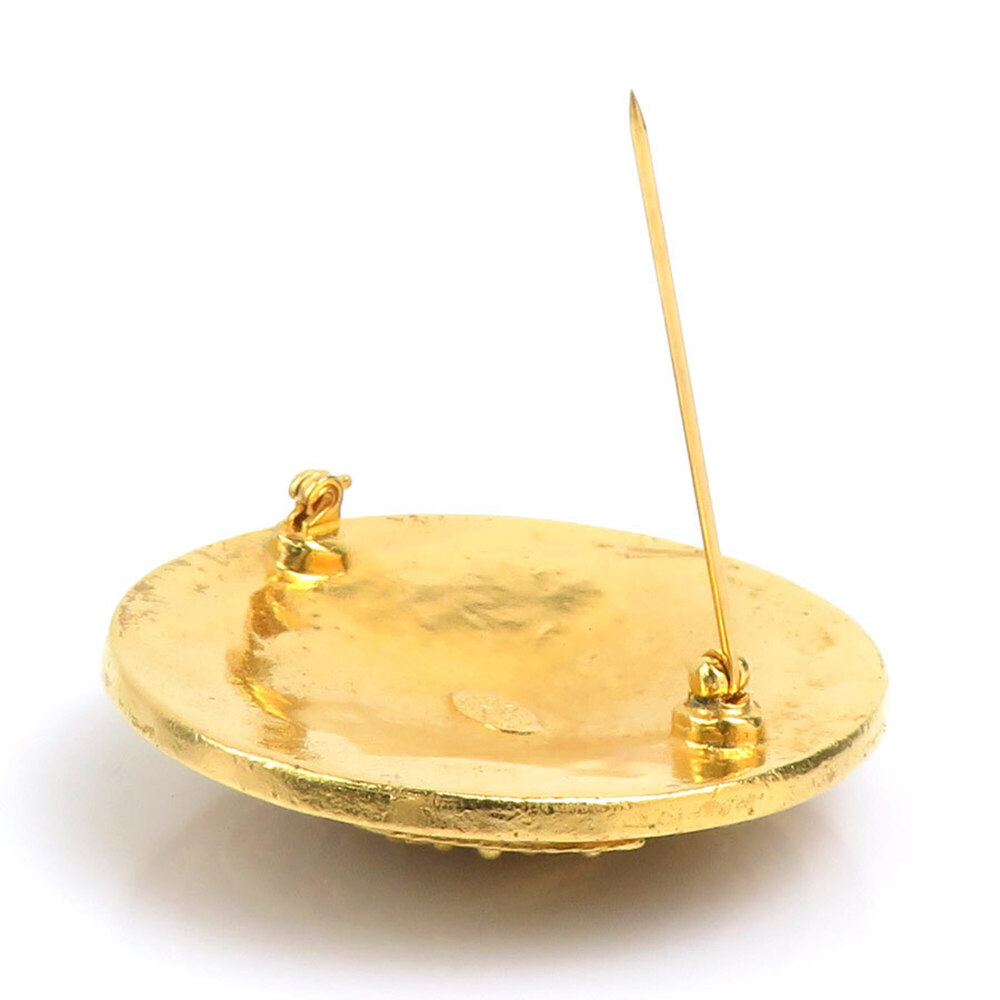 CHANEL Gold Logo Brooch - Picture 6 of 12